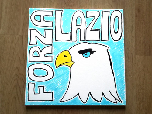 Quadro forza lazio - con, aquila
