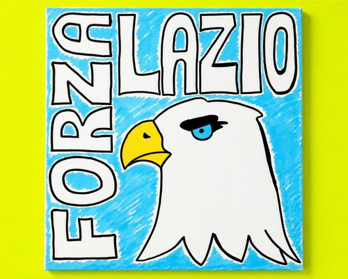 Quadro forza lazio con aquila - lazio,